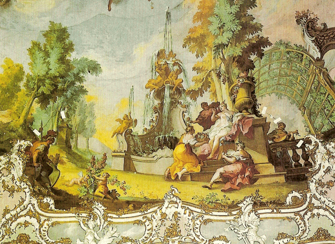 Pin, XVIII, Zimmermann, Jphann B., Ninfa Simblica, Palacio Nymphenburd, Munich, Baviera, Alemania, 1757