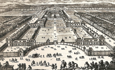 Grabado, XVIII, Lemercie, Jacques, Castillo de Richelieu, Poitou, 1635