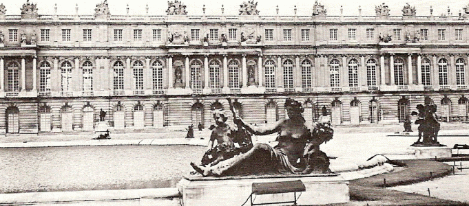 Arq, XVII, Hardouin-Mansart, Jules, Palacio de Versalles, fachada hacia los jardines, Pars, Francia, 1661-1692