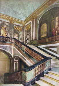 Arq, XVII, Hardouin-Mansart, Jules, Palacio de Versalles,interior, escaliera, 1672