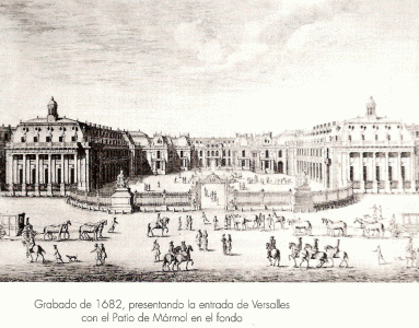 Arq, XVII, Pautre, Pierre Le, Patio de Mrmol, grabado,  Primer Versalles, poca de  Luis XIII