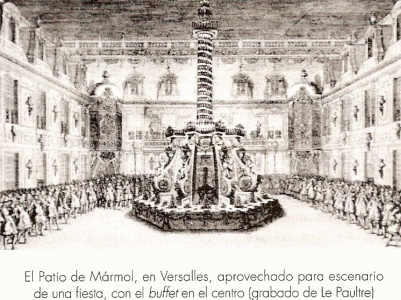 Arq. XVII, Paultre, Pierre Le, Primer Versalles, Patio de Mrmol, grabado, poca de Luis XIII