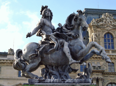 Esc, XVII, Bernini, Gian Lorenzo, Luis XIV a caballo