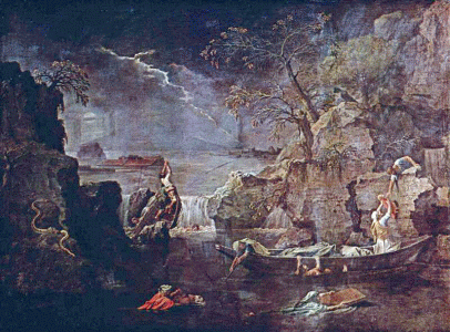 Pin, XVII, Poussin, Nicols, El Diluvio o El Invierno, M. del Louvre, Pars, 1660-1664