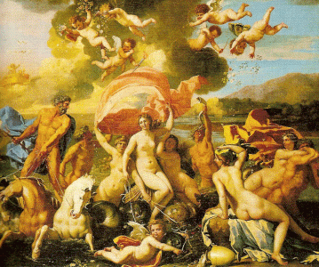 Pin, XVII, Poussin, Nicol, El triunfo de Neptuno y Anftrite, Muaseum of Art, Filadelfia, USA. 1634