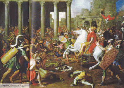 Pinj, XVII, Poussin, Nicols, La destruccin del Templo de Jerusaln por Tito 1638