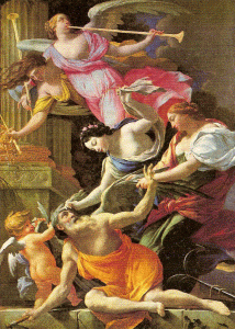 Pin, XVII, Vouet, Simon, Saturno vencido por el Amor de Venus, Mese du Berry, Bourges, Francia