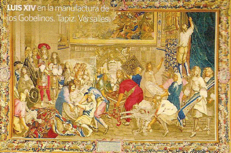 Pin, Tapiz, XVII, Luis XIV en la manufactura d elos Gibelinos, Versalles, Pars, Francia