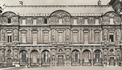 Pin,  XVI, Lescot, Pierre, El Louvre, Fachada, terminado en 1551