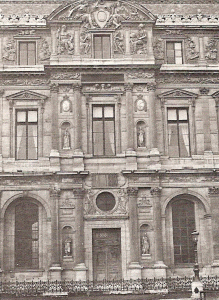 Arq, XVI, Lescot, Pierre, Palacio del Louvre, fachada, detalle, poca de Francisco I, Pars, Francia