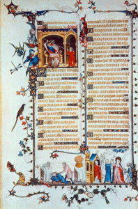 Miniatura, XIV, Pucelle, Jean, Breviario Belleille, iluminado, BBli. Nacional, Pars, 1340-1345