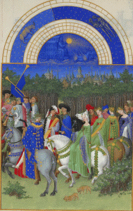 Miniaturas, XV, Limburg, Hermanos, Muy Ricas Horas del Duque de Berry, Mayo, M. Cond, 1410-1416
