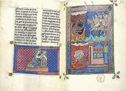 Miniatura, XIV, Machaut, Gillaume y Chadave, Colin, Apocalipsis,Edt. Moleiro, 1313