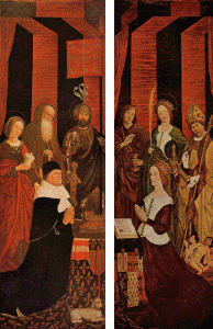 Pin, XV, Froment, Nicols, Moiss y la zarza ardiendo, Trptico, Paneles laterales, Catedral del Salvador, Aix en Provence, 1475-1476