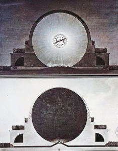 Arq, XVIII, Boule, Etienne-Louis, Cenotafi de Newton, Proyecto, 1784