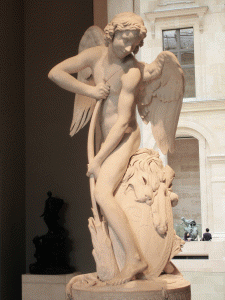 Esc, XVIII, Bouchadon, Edme, Cupido, M. del Louvre, Pars, 1750