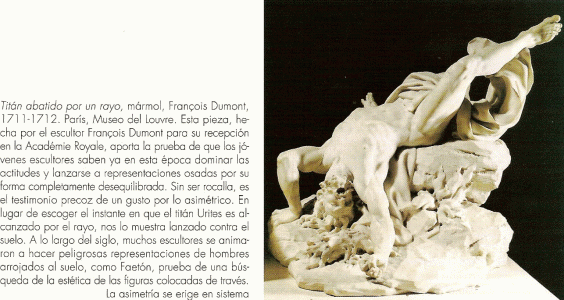 Esc, XVIII, Dumnt, Franois, Titn abatido por un Rayo, M. del Louvre, Pars. 1711-1712 