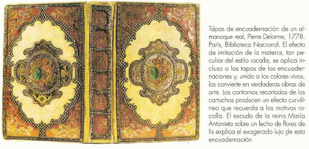 Imprenta-Encuadernacin, XVIII, Delorme, Pierre, Tapas de Encuadernacin, Almanaque Real, Biblioteca Nacional, Pars