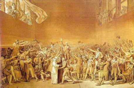 Pin, XVIII, David, Jacques Louis, El Juramento en el Juego de Pelota, 1789