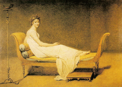 Pin, XIX, David, Jean Louis, Madame Recamier, M. del Louvre, 1800
