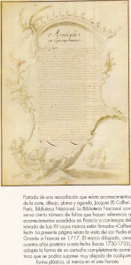 Imprenta-Escritura, XVIII, Coffieri, Jacques, Portada de la Revista Acontecimientos de la Corte, Biblioteca Nacional, Pars