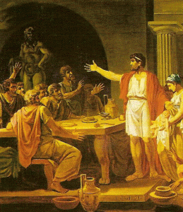 Pin, XVIII, Davis, Jacques Louis, Licurgo Muestra a los Ancianos Espartanos a su Verdadero Rey, M.des Beaux Arts, Blois, 1791