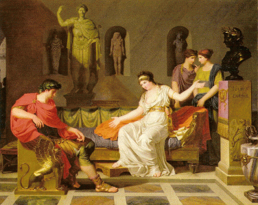 Pin, XVIII, Gauffier, Louis, Octavio se Reune con Cleopatra tras la Muerte de Marco Antonio, Galera Nacional, Edimburgo, RU, 1788