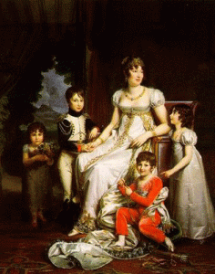 Pin, XIX, Gerard, Franois, Carolina Murat y sus hijos, 1808