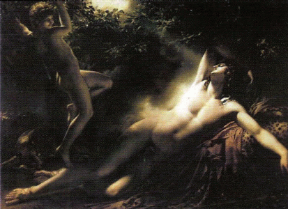 Pin,  XVIII, Girodet, Denis, El Sueo de Endimin, M. del Louvre, Pars, 1793
