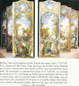 Pin, XVIII, Lajoe, Jacques de, Biombo, leo sobre Papel, Museo del Petit Palais, Pars, 1735-1740