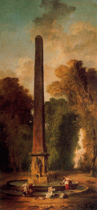 Pin, XVIII, Hubert, Robert, Paisaje con Obelisco, M. Hermitage, San Petersburgo, Rusia