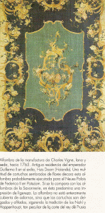 Textiles, XVIII, Vigne, Charles, Alfombra de Lana y Seda, Residencia de Guillermo II, Holanda, 1765