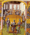 Miniatura, XVI, Arturo y los Caballeros de la Tabla Redonda