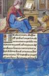 Miniatura, XVI, Poyer, Jean, San Mateo Apostol, Libro de las Horas de Enrique VIII, circa 1500