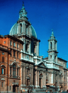 Arq, Borromini, Franchesco, Iglesia de Santa Ins, Exterior, Fachada,  Roma, 1653-1666