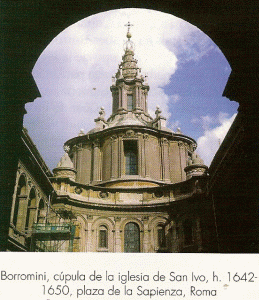 Arq, XVII, Borromini, Franchesco, Iglesia de San Ivo, Interior, Patio, Plaza de la Sapiencia, Roma, 1642-1650