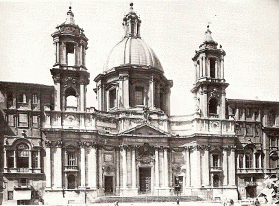 Arq, XVII, Borromini, Franchesco, Iglesia de Santa Ins, Exterior, Fachada, Roma, 1653-1666