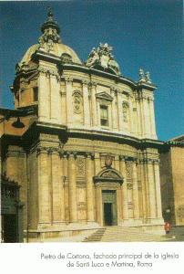 Arq, XVII, Cortona, Pietro de, Iglesia de Santi Luca e Martina, Exterior, Fachada principal, Roma