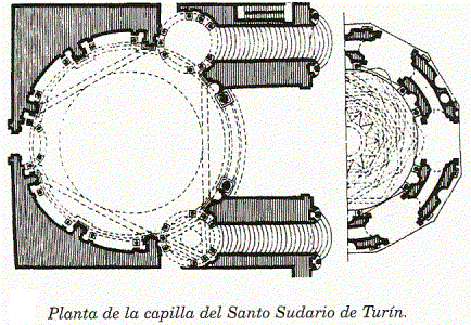 Arq, XVII, Guarini, Guerino, Capilla del Santo Sudario, Planta, Turn, 1667