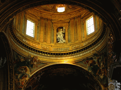 Arq, XVII, Porta, G. della, Iglesia de Gesu, Cpula  del Crucero, Interior, Roma