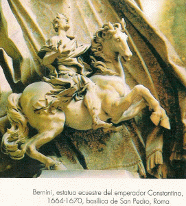 Esc, XVII, Bernini, Gian Lorenzo, Constrantino Emperador, Estatua Ecuestre, San Pedro del Vaticano, Roma, 1664-1670