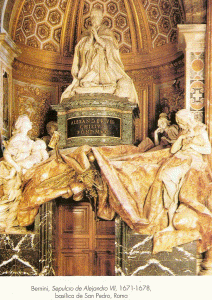Esc, XVII, Bernini, Gian Lorenzo, Sepulcro de Alejandro VII, Baslica de San Pedro, Vaticano, Roma, 1671-1678