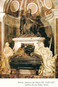 Esc, XVII, Bernini, Gian Lorenzo, Sepulcro de Urbano VIII, San Pedro, Vaticano, Roma, 1628-1647