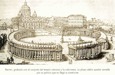 Grabados, XVII, Bernini, Gian Lorenzo, San Pedro, Vaticano, Roma, conjunto