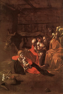 Pin, XVII, Caravaggio, Michelangelo Merisi, Adoracin de los Pastores, Museo Nacional, Mesina, 1609