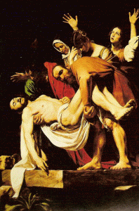 Pin, XVII, Caravaggio, Michelangelo Merisi, Entierro de Cristo, Pinacoteca, Vaticano, Roma, 1602-1604