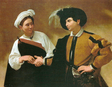 Pin XVI, Caravaggio, Michelangelo Merisi, La Buena Ventura, Pinacoteca Capitolina, Roma, 1595