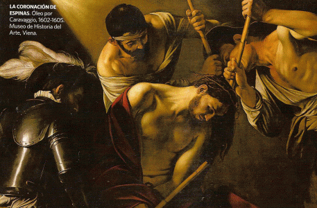 Pin, XVII, Caravaggio, Michelngelo Meresi, La coronacin de espinas, M. de Historia y Arte, Vierna, Austria, 1602-1605