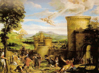 Pin, XVII, Carracci, Annibale, Lapidacin de San Esteban, M. del Louvre, Pars, 1603-1604