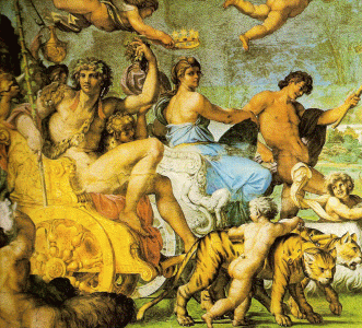 Pin, XVI-XVII, Carraci, Annibale, Triunfo de Baco y Ariadna, Palacio Farnesio, Roma, 1595-1605